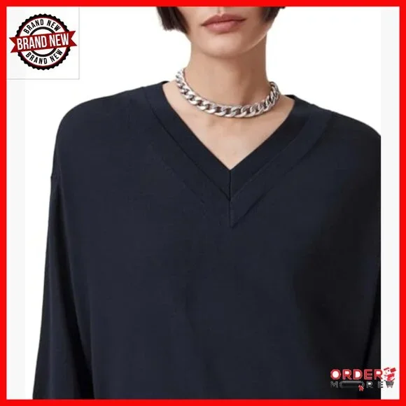 Long Sleeve V-Neck Pullover Sweater, Merino Wool, Regular Fit, Spring Summer